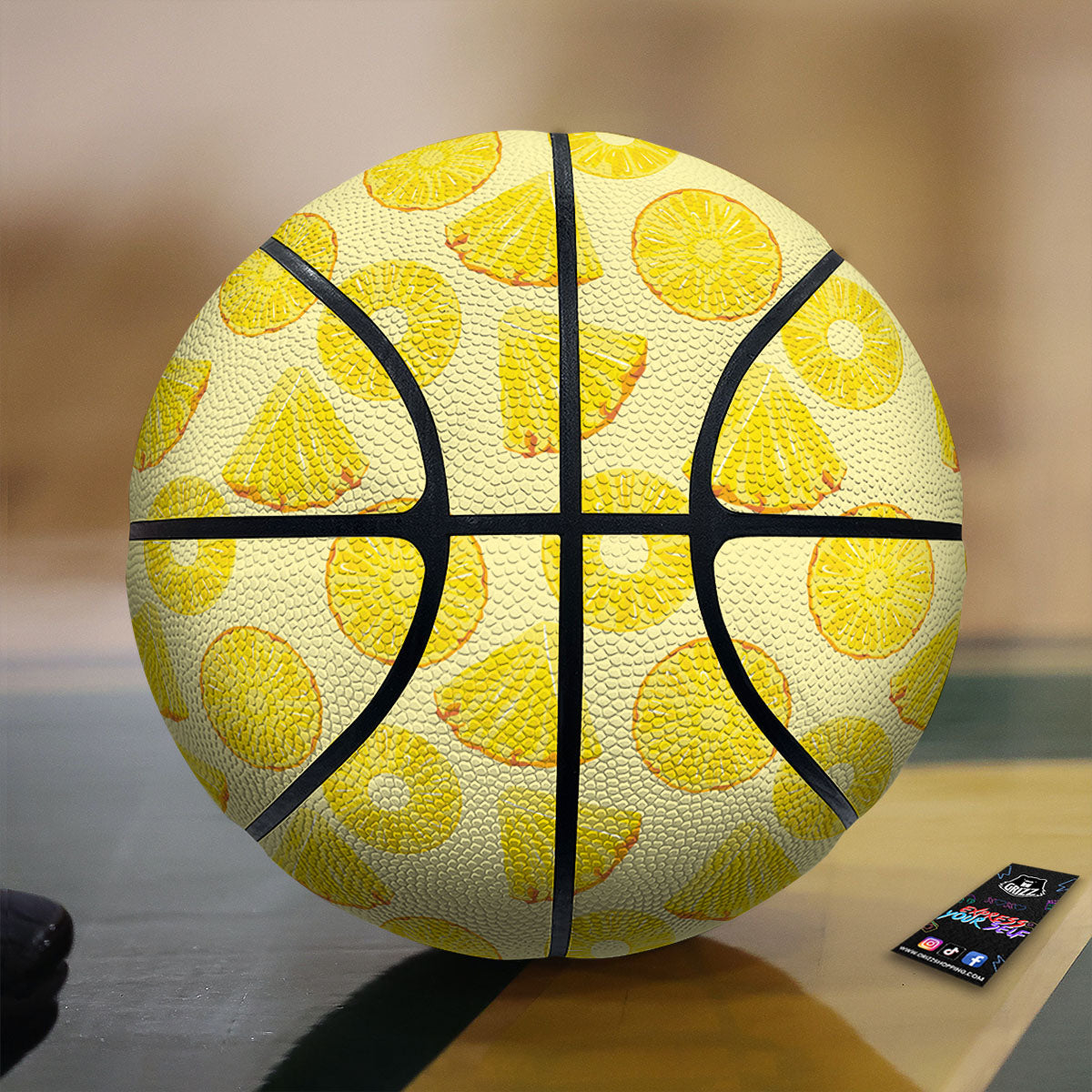 Slices Pineapple Print Pattern Basketball