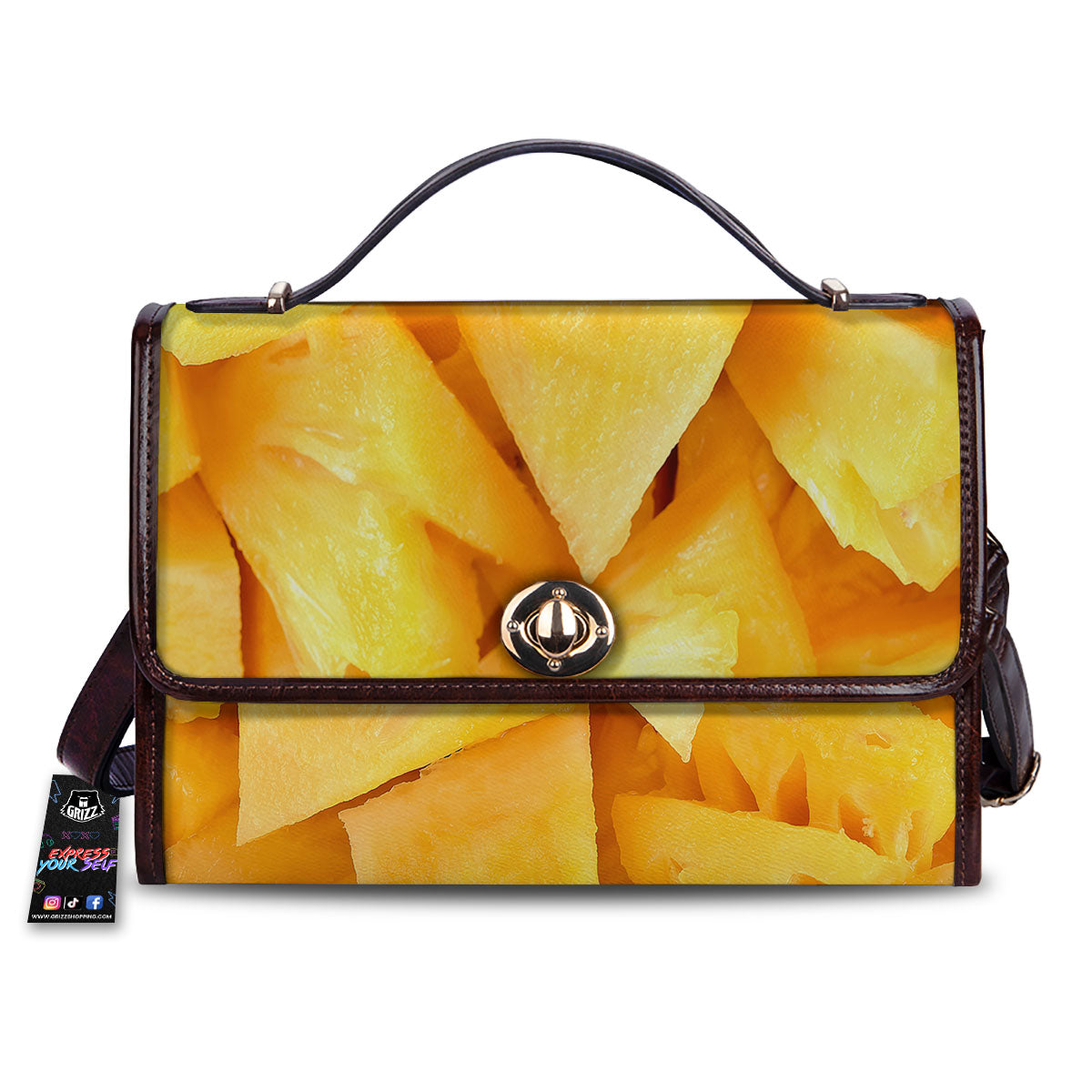 Slices Pineapple Print Women's Satchel Bag