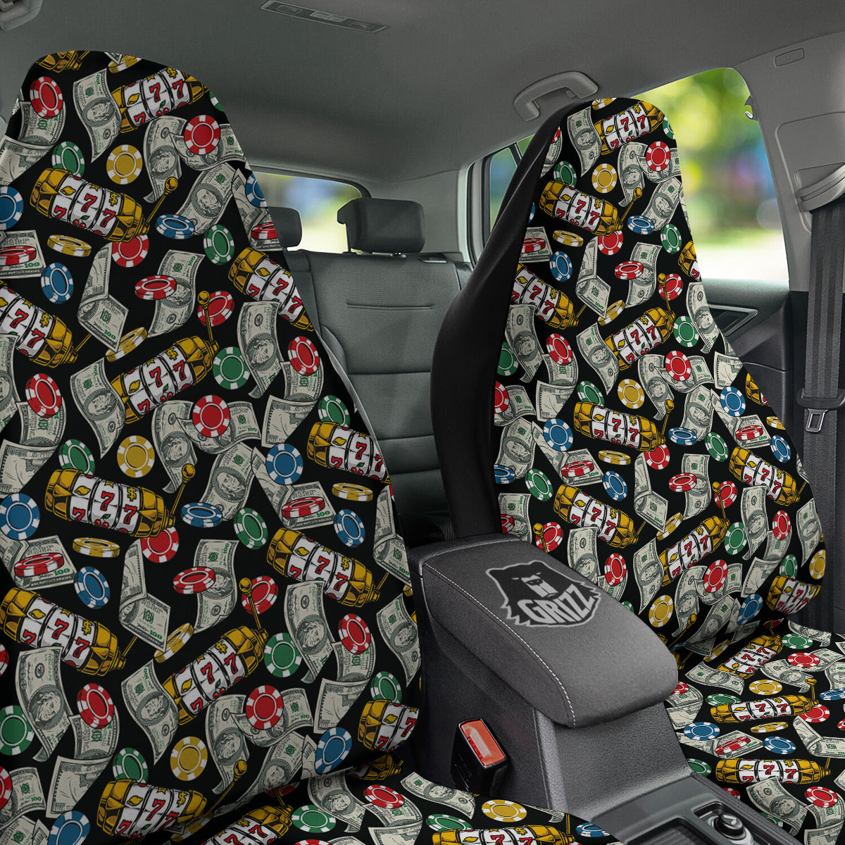 Slot Machines Casino Print Pattern Car Seat Covers-grizzshop