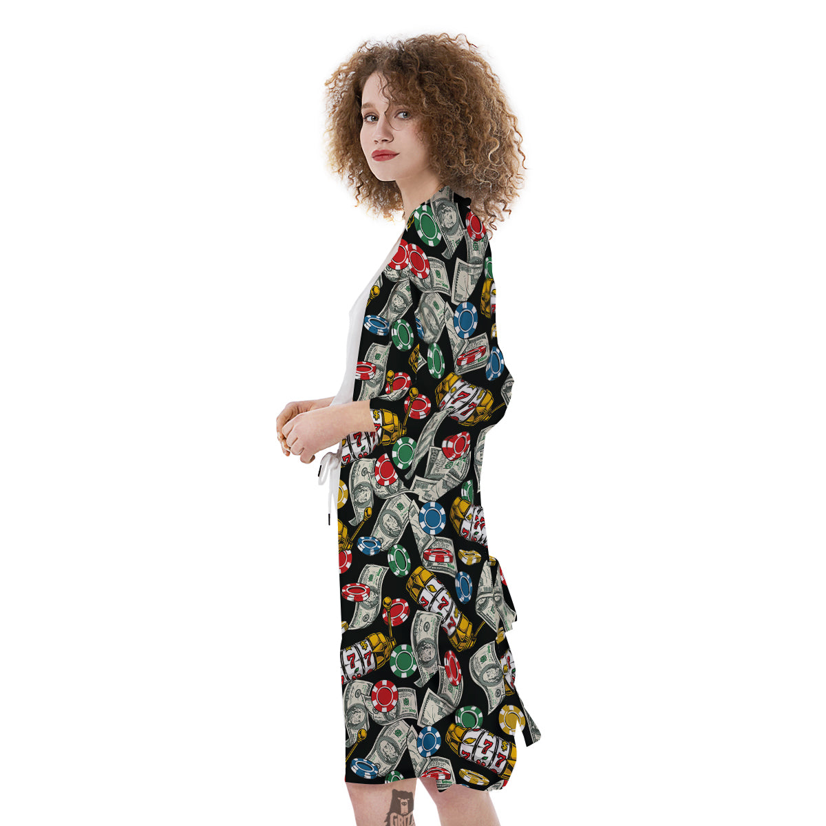 Slot Machines Casino Print Pattern Kimono-grizzshop