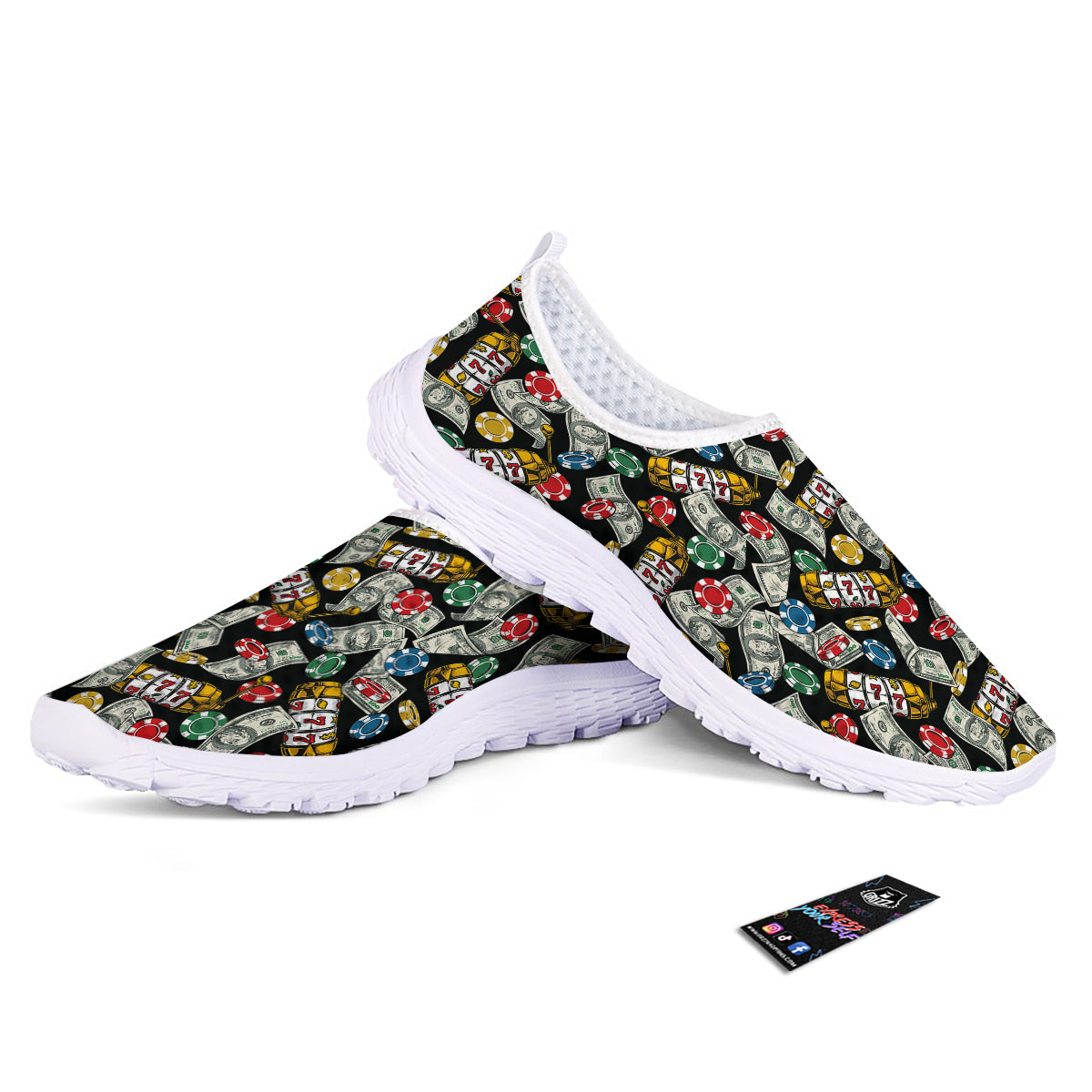 Slot Machines Casino Print Pattern Nurse Shoes-grizzshop