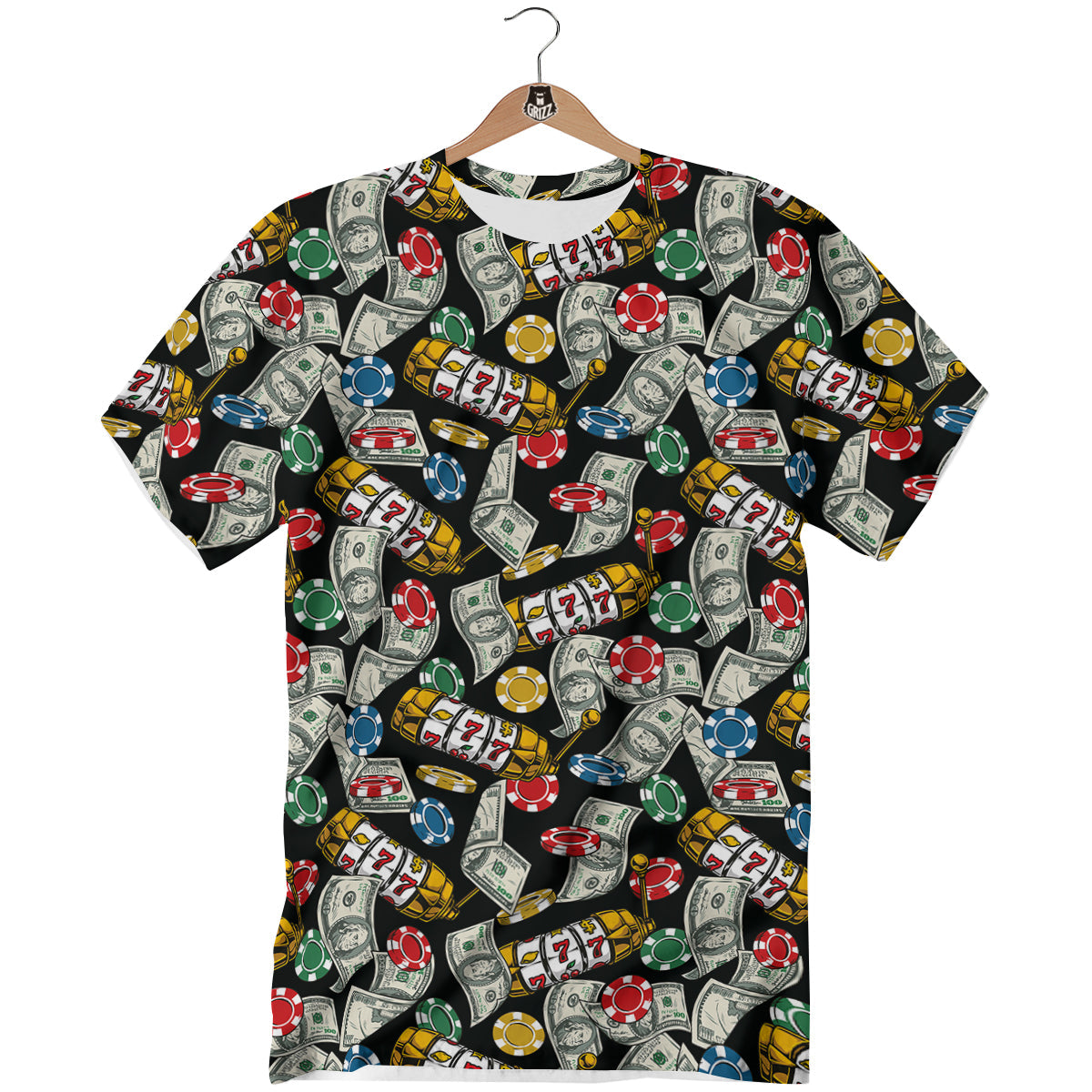 Slot Machines Casino Print Pattern T-Shirt-grizzshop