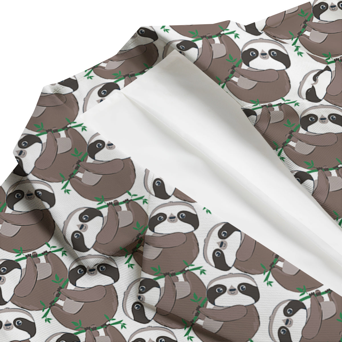 Sloth Bamboo Pattern Print Men's Blazer-grizzshop