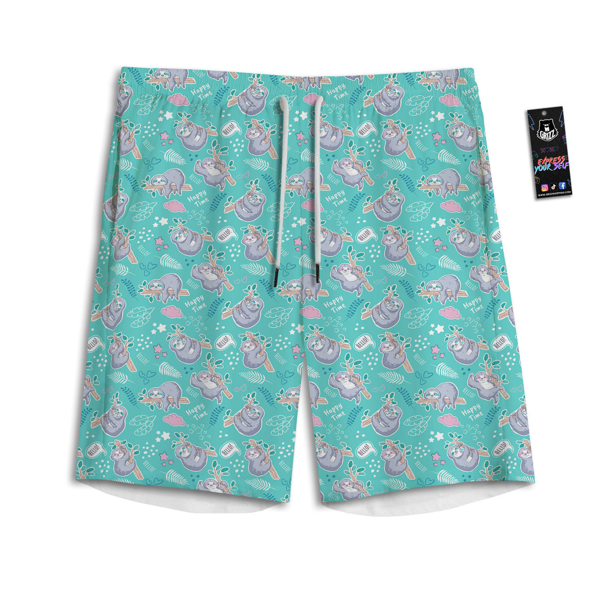 Sport Lacrosse Print Pattern Men's Athletic Shorts