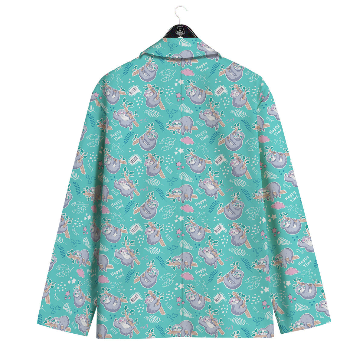 Sloth Cute Print Pattern Men's Sport Coat-grizzshop