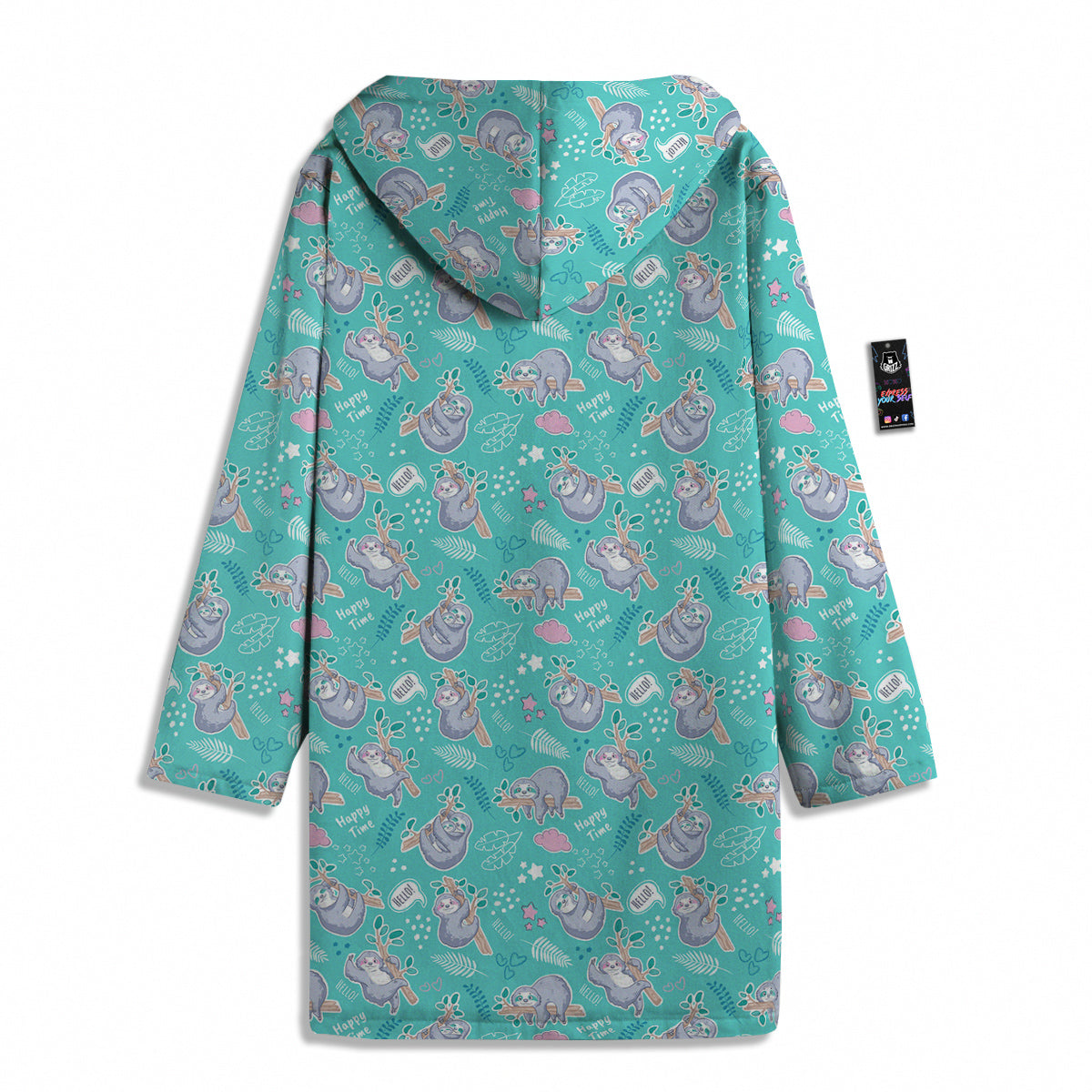 Sloth Cute Print Pattern Men's Windbreaker Jacket-grizzshop