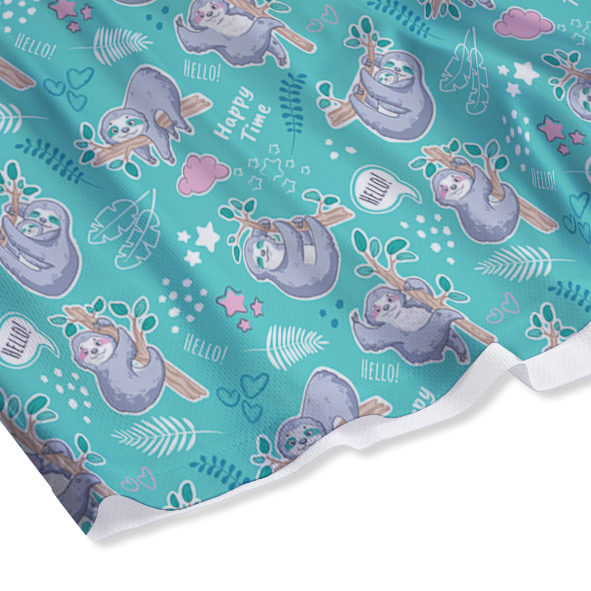 Sloth Cute Print Pattern Mesh Shorts
