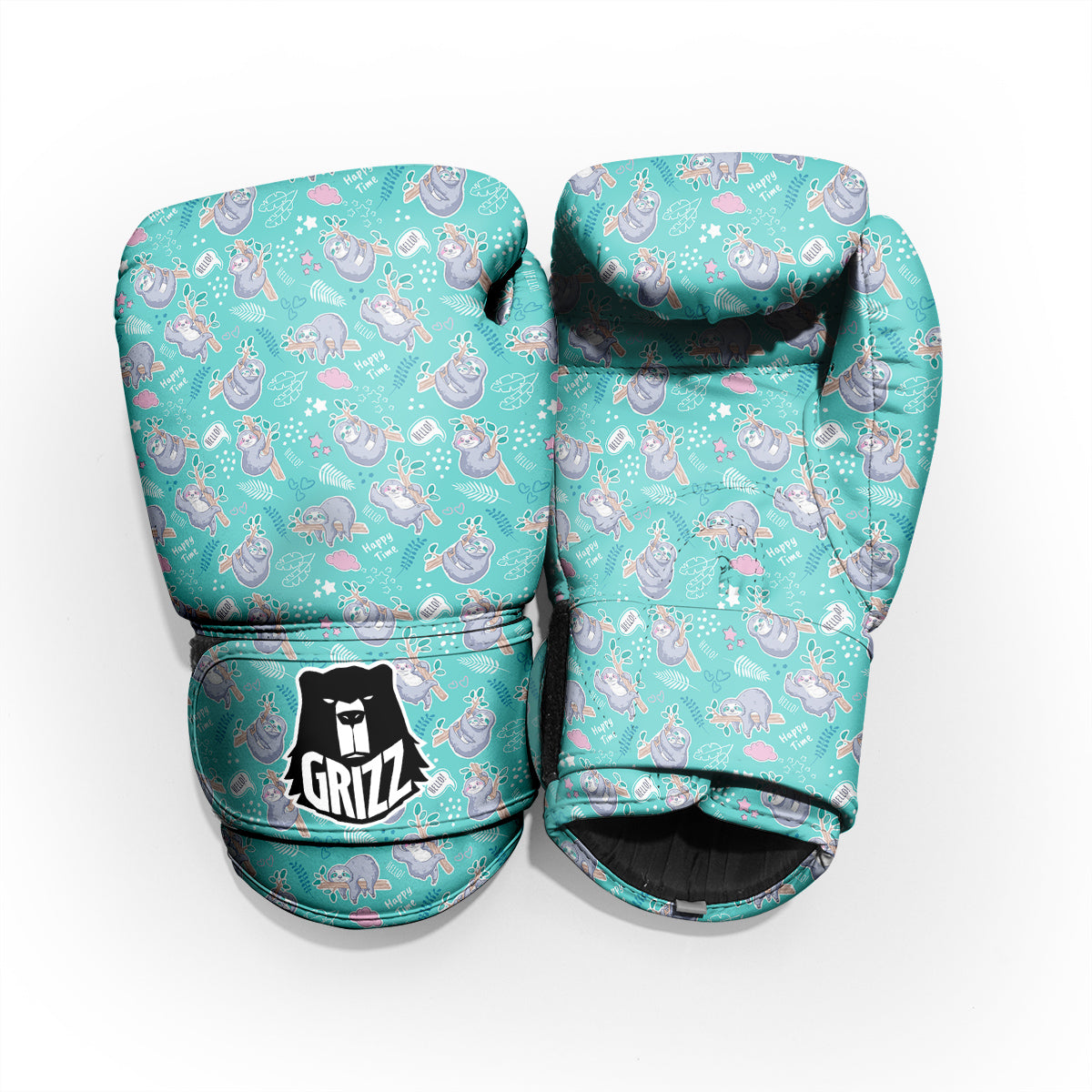 Sloth Cute Print Pattern Pro Boxing Glove