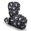 Sloth Floral Pattern Print Boxing Gloves-grizzshop