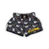 Sloth Floral Pattern Print Muay Thai Boxing Shorts-grizzshop