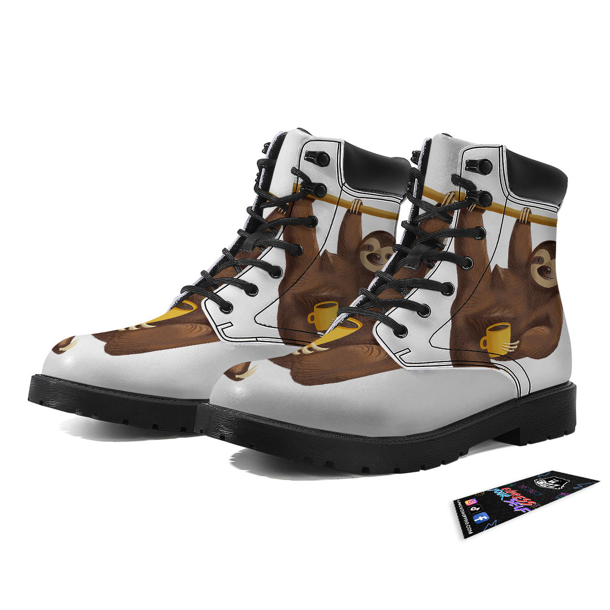 Sloth Happy Print Boots-grizzshop