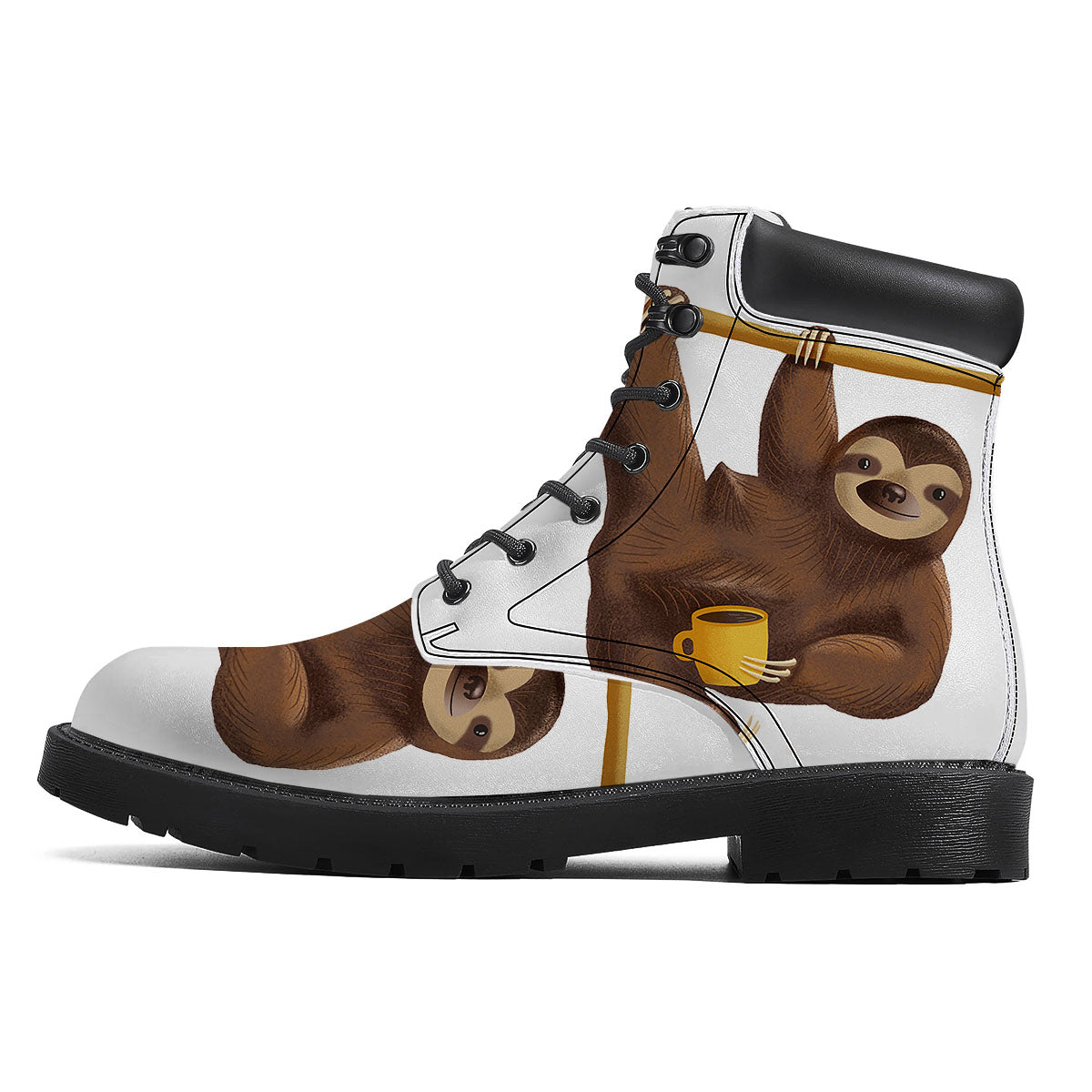 Sloth Happy Print Boots-grizzshop