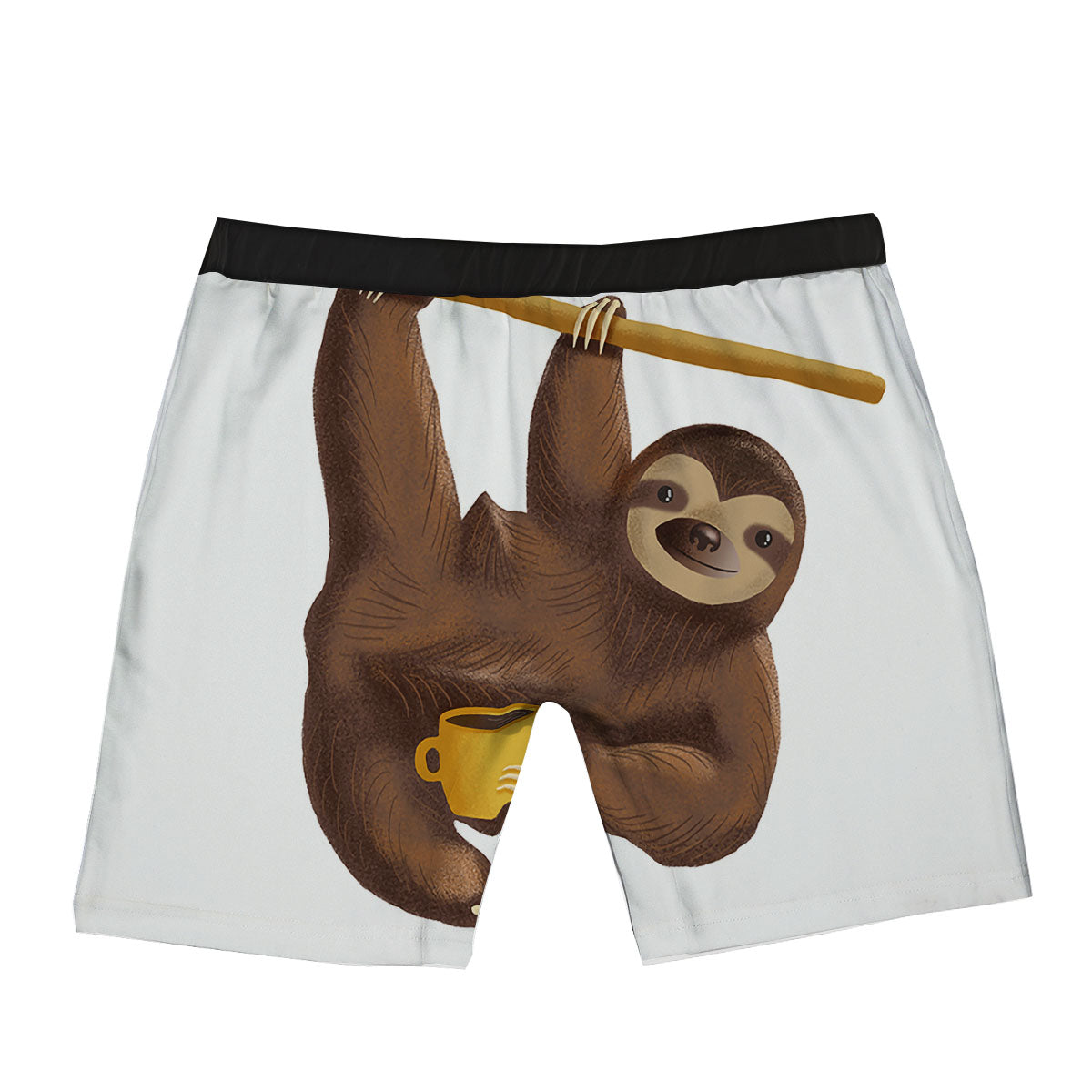 Sloth Happy Print Boxer Briefs-grizzshop
