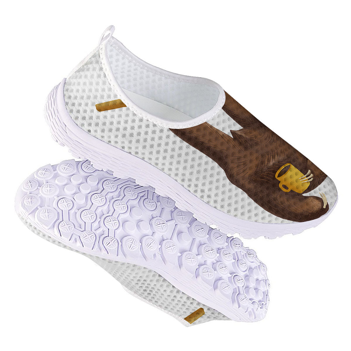 Sloth Happy Print Nurse Shoes-grizzshop