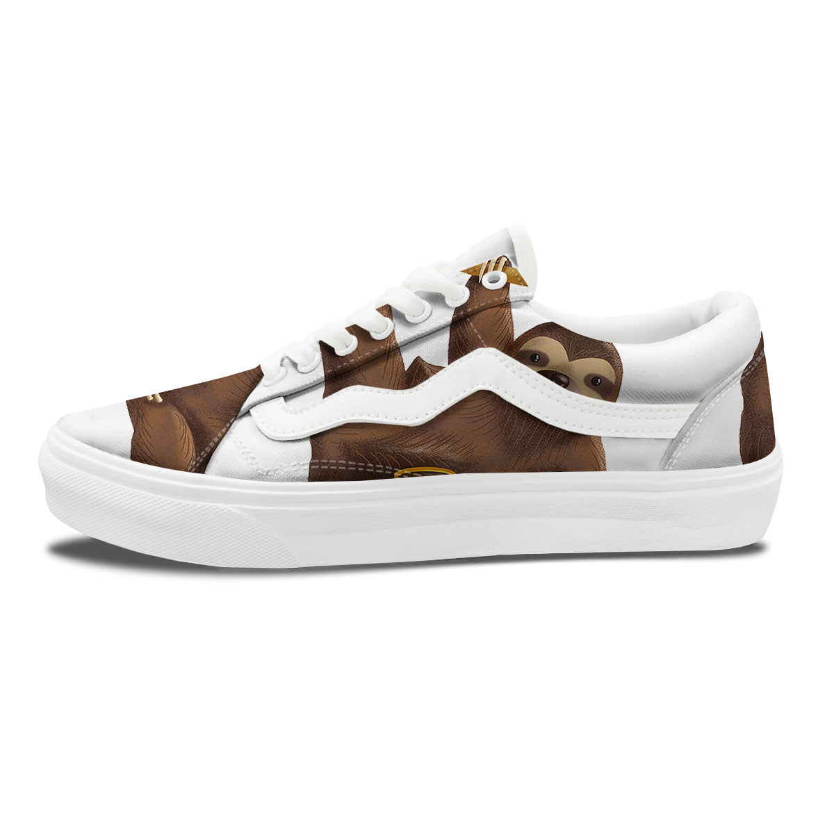 Sloth Happy Print Skate Shoes-grizzshop