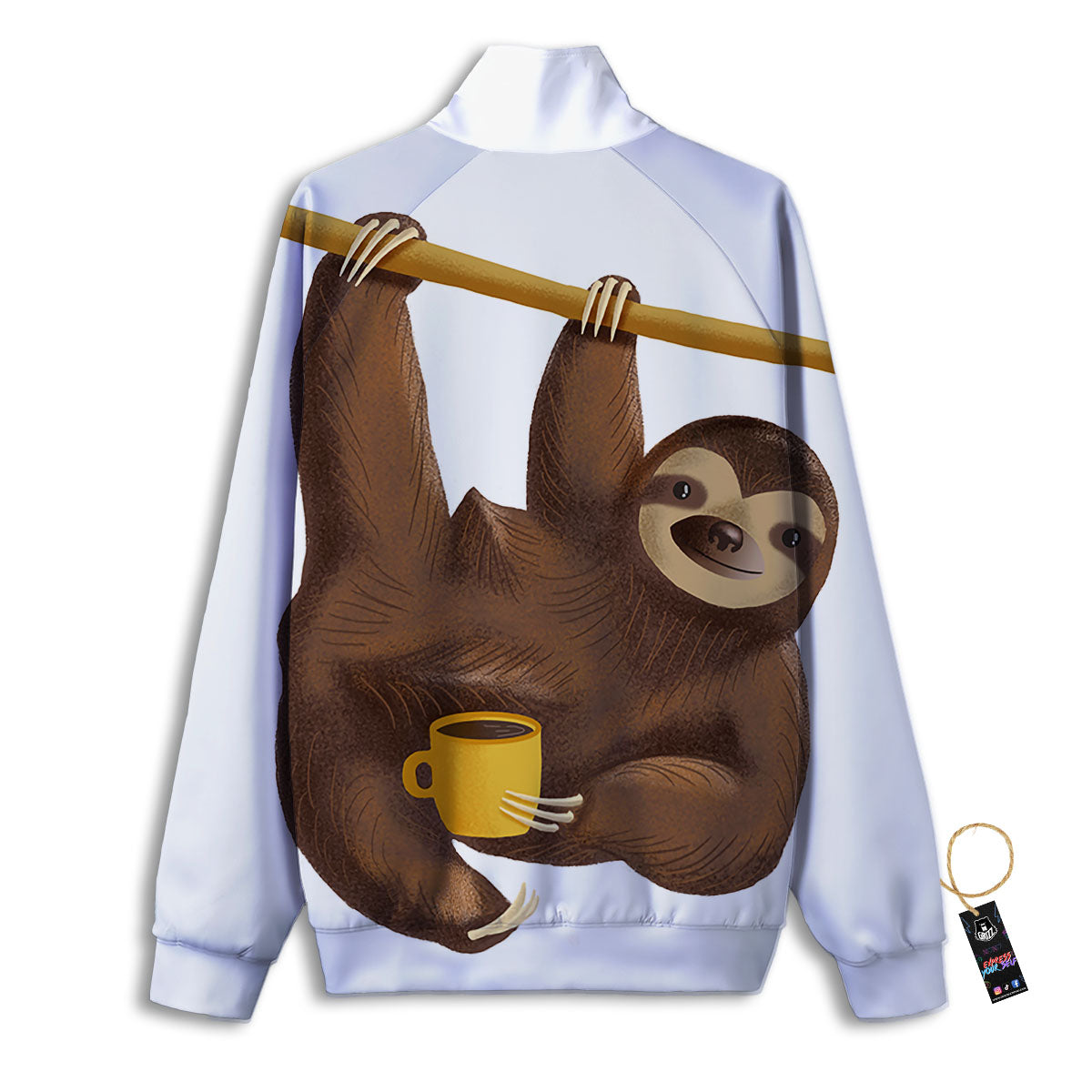 Sloth Happy Print Track Jacket-grizzshop