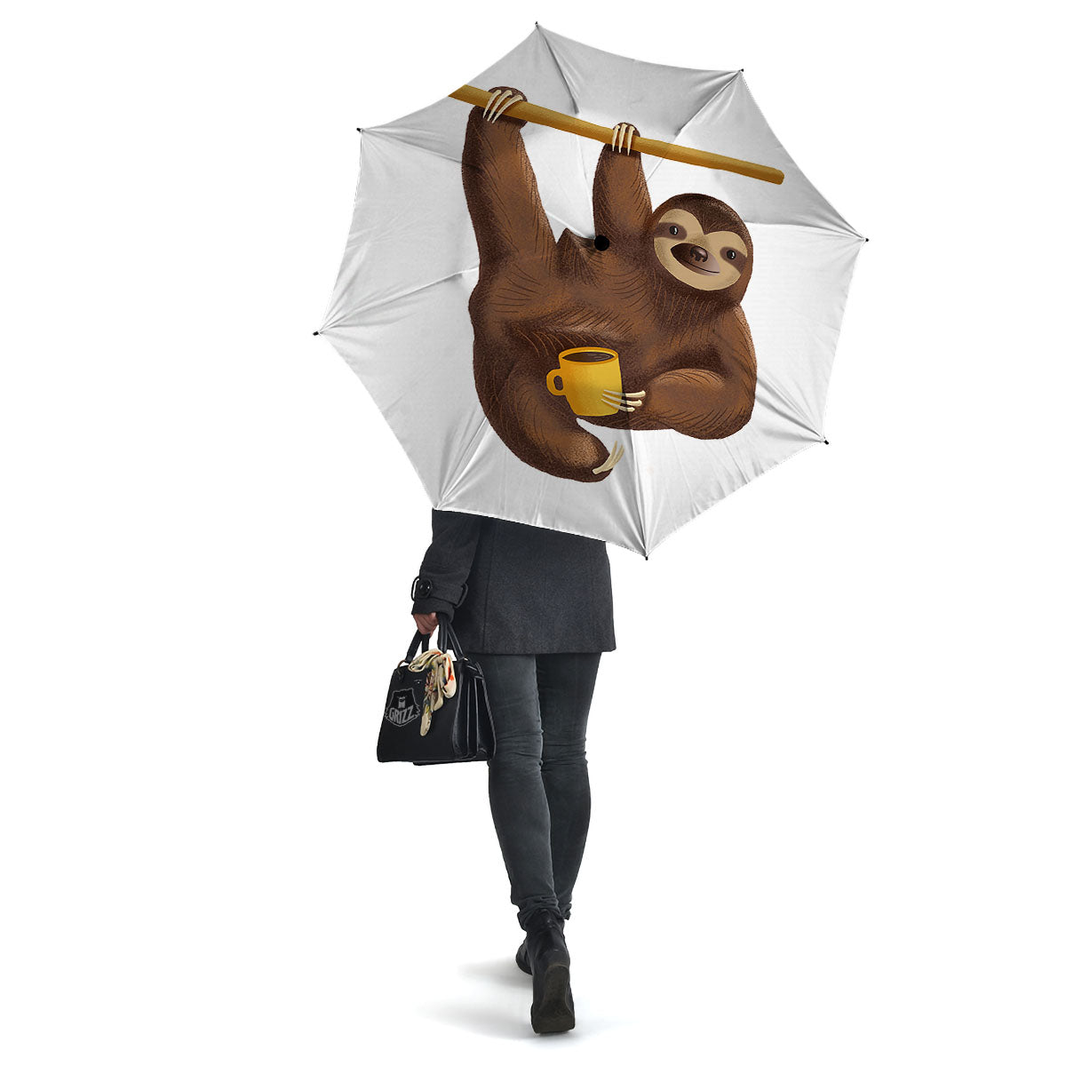 Sloth Happy Print Umbrella-grizzshop