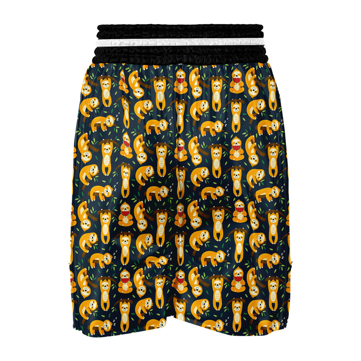 Sloth Print Pattern Boxing Shorts-grizzshop