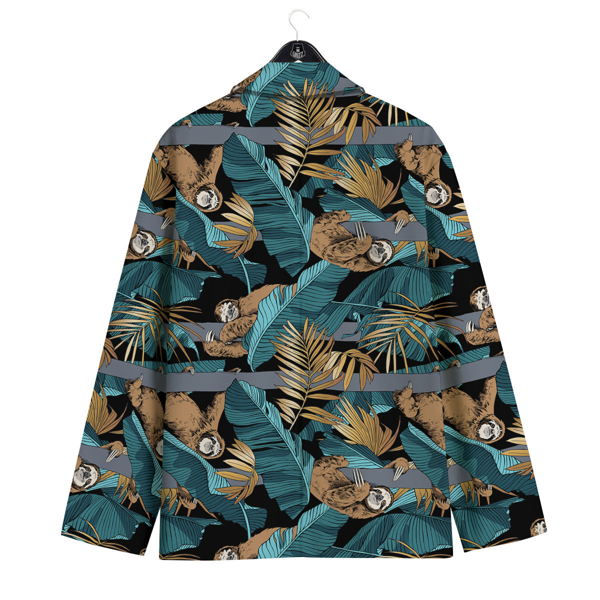 Sloth Tropical Print Pattern Men's Sport Coat-grizzshop