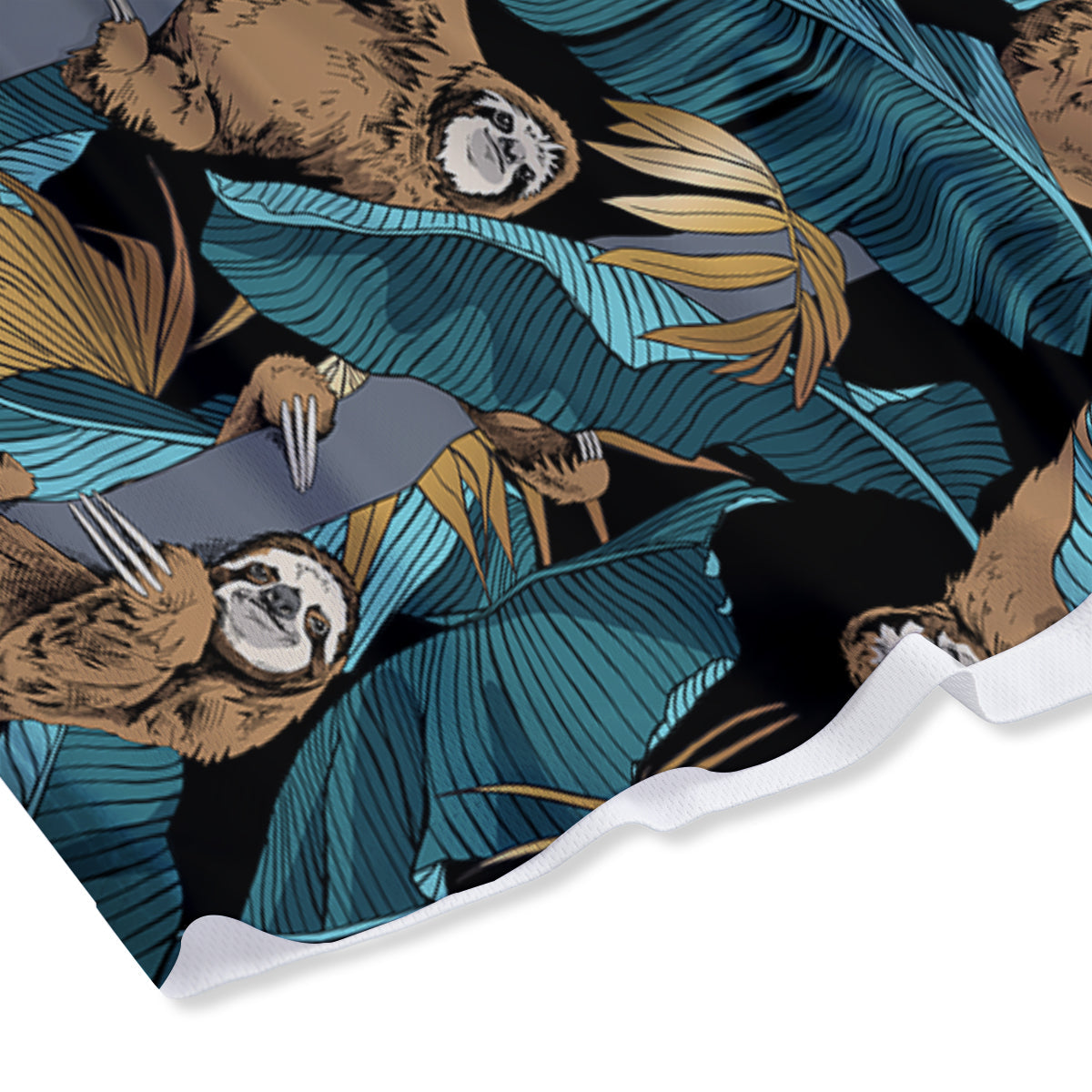 Sloth Tropical Print Pattern Mesh Shorts