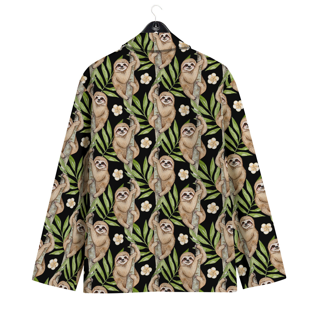 Sloth Watercolor Print Pattern Men's Sport Coat-grizzshop