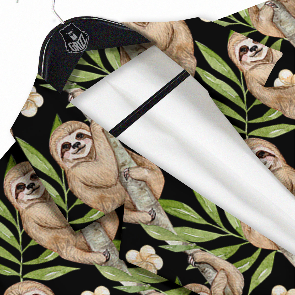 Sloth Watercolor Print Pattern Men's Sport Coat-grizzshop