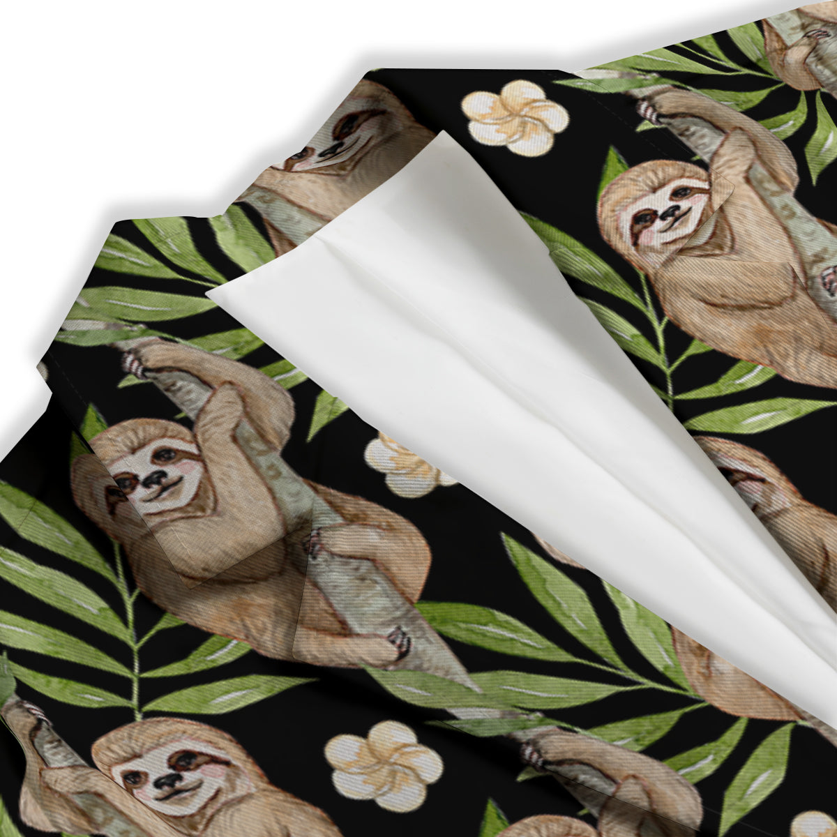 Sloth Watercolor Print Pattern Women's Blazer-grizzshop