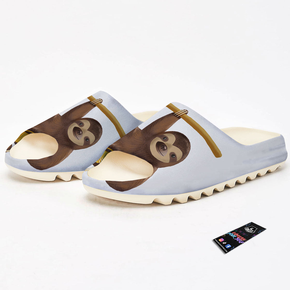 Sloth Happy Print Sandals-grizzshop