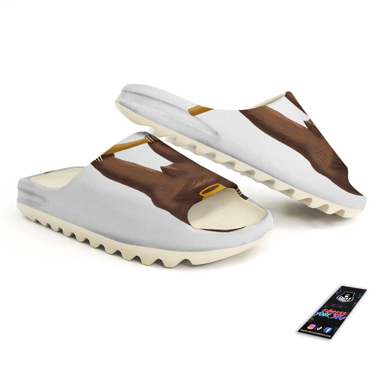 Sloth Happy Print Sandals-grizzshop