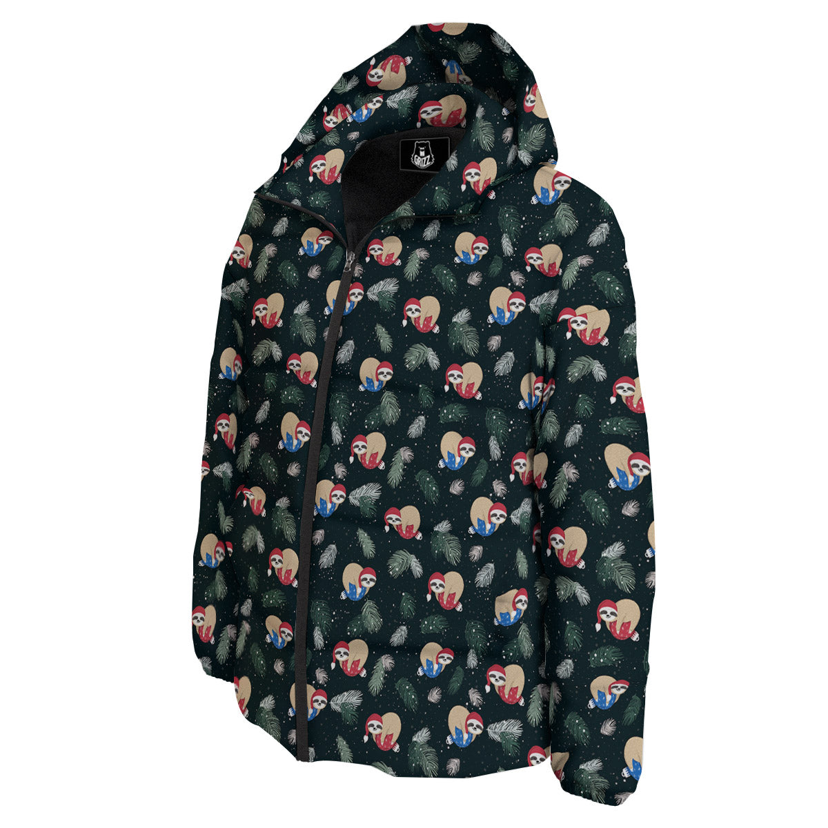 Sloths Sleeping Christmas Print Pattern Down Jacket-grizzshop