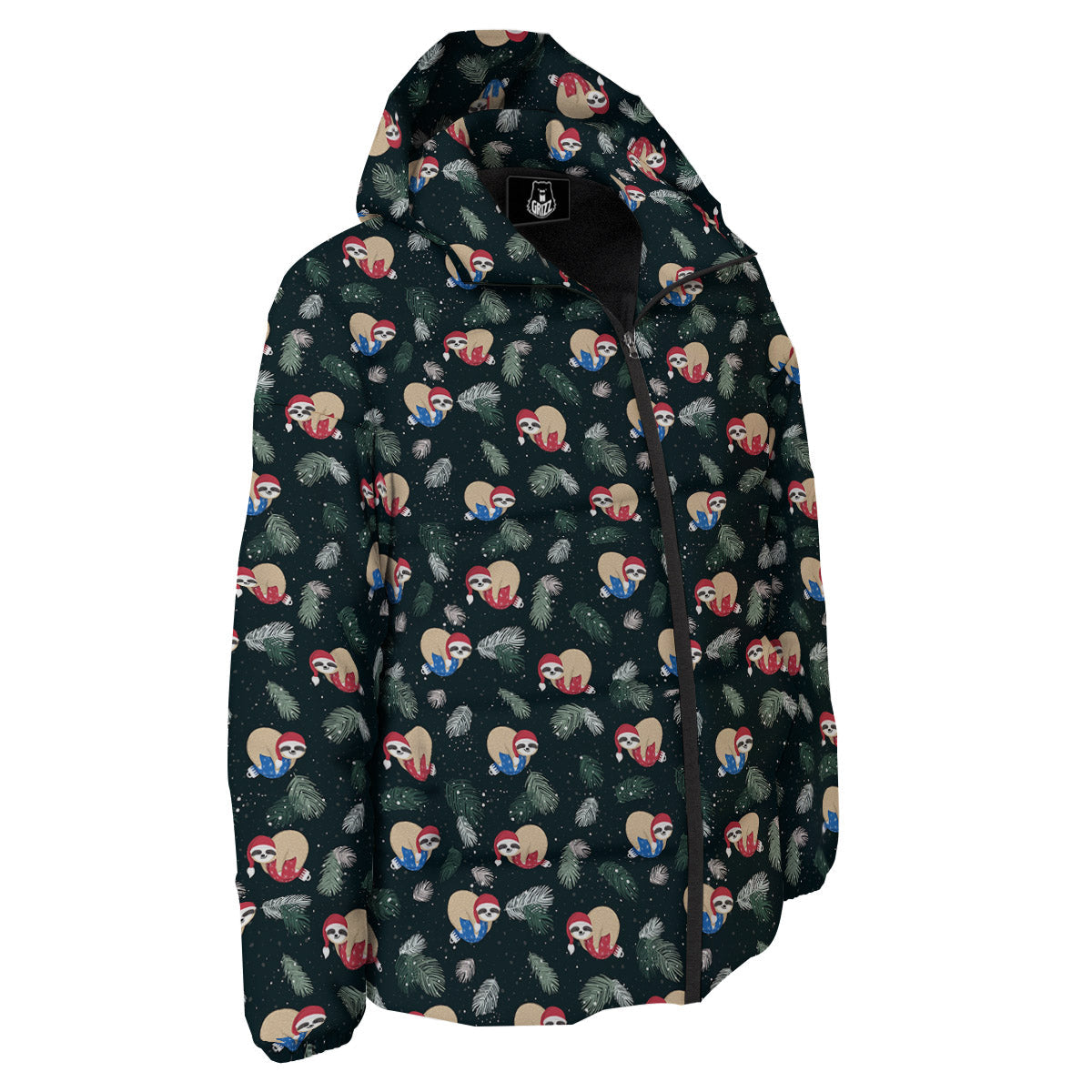 Sloths Sleeping Christmas Print Pattern Down Jacket-grizzshop