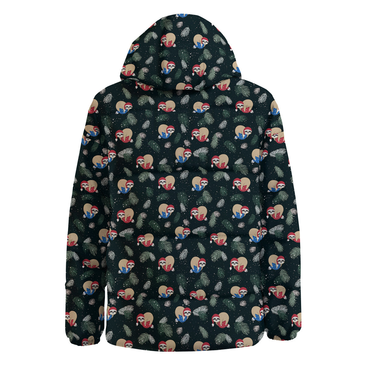 Sloths Sleeping Christmas Print Pattern Down Jacket-grizzshop