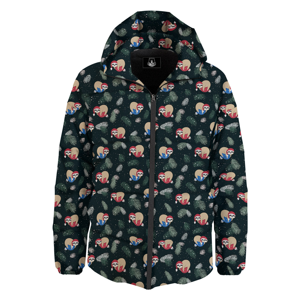 Sloths Sleeping Christmas Print Pattern Down Jacket-grizzshop
