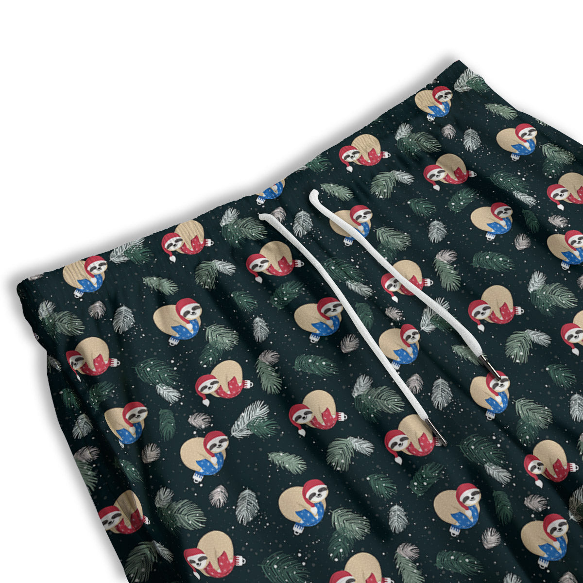 Sloths Sleeping Christmas Print Pattern Men's Athletic Shorts