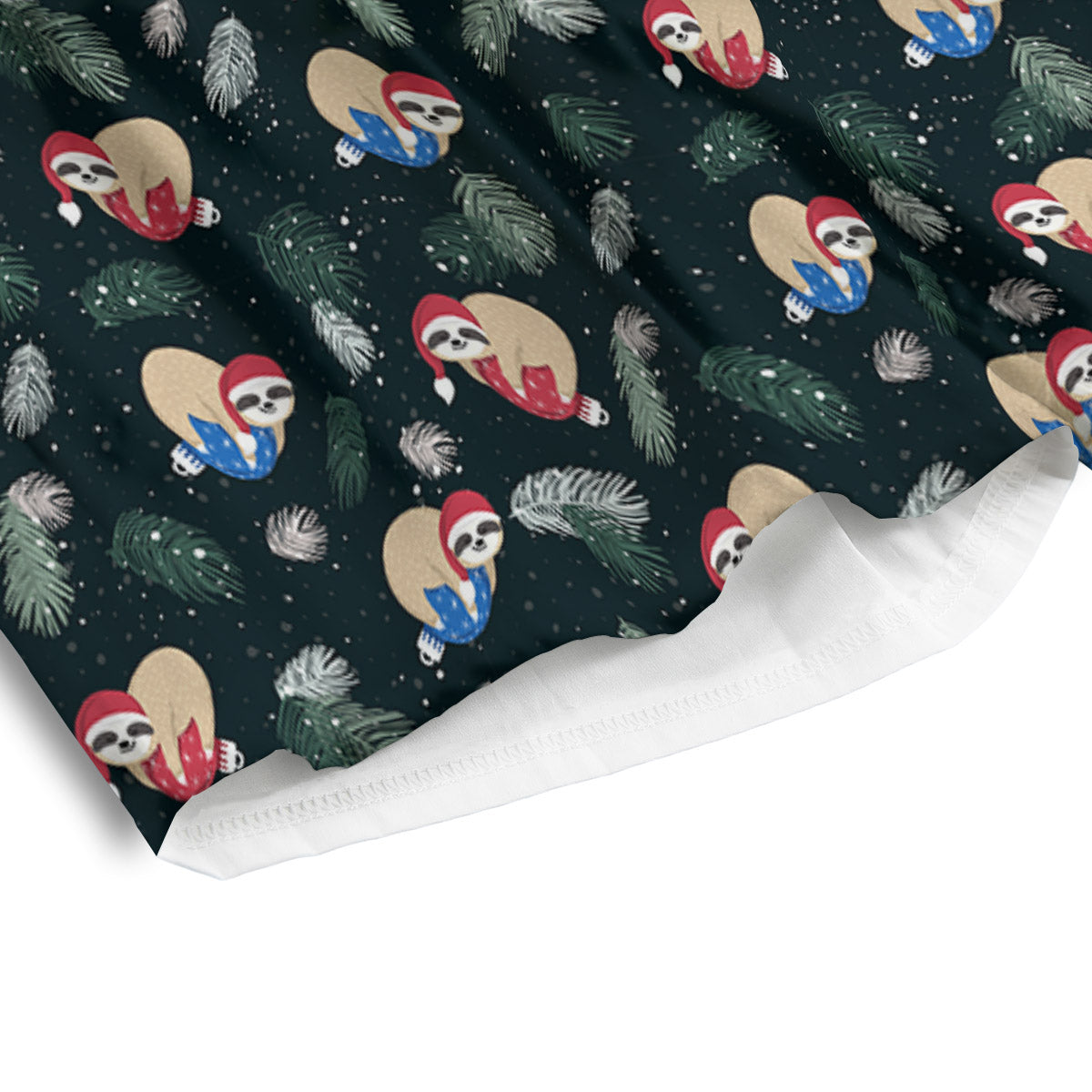 Sloths Sleeping Christmas Print Pattern Men's Athletic Shorts