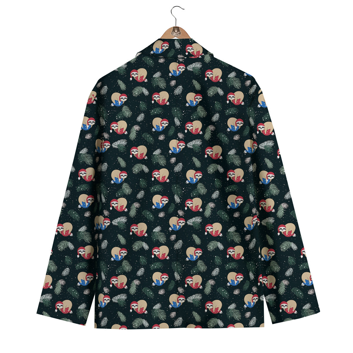Sloths Sleeping Christmas Print Pattern Men's Blazer-grizzshop