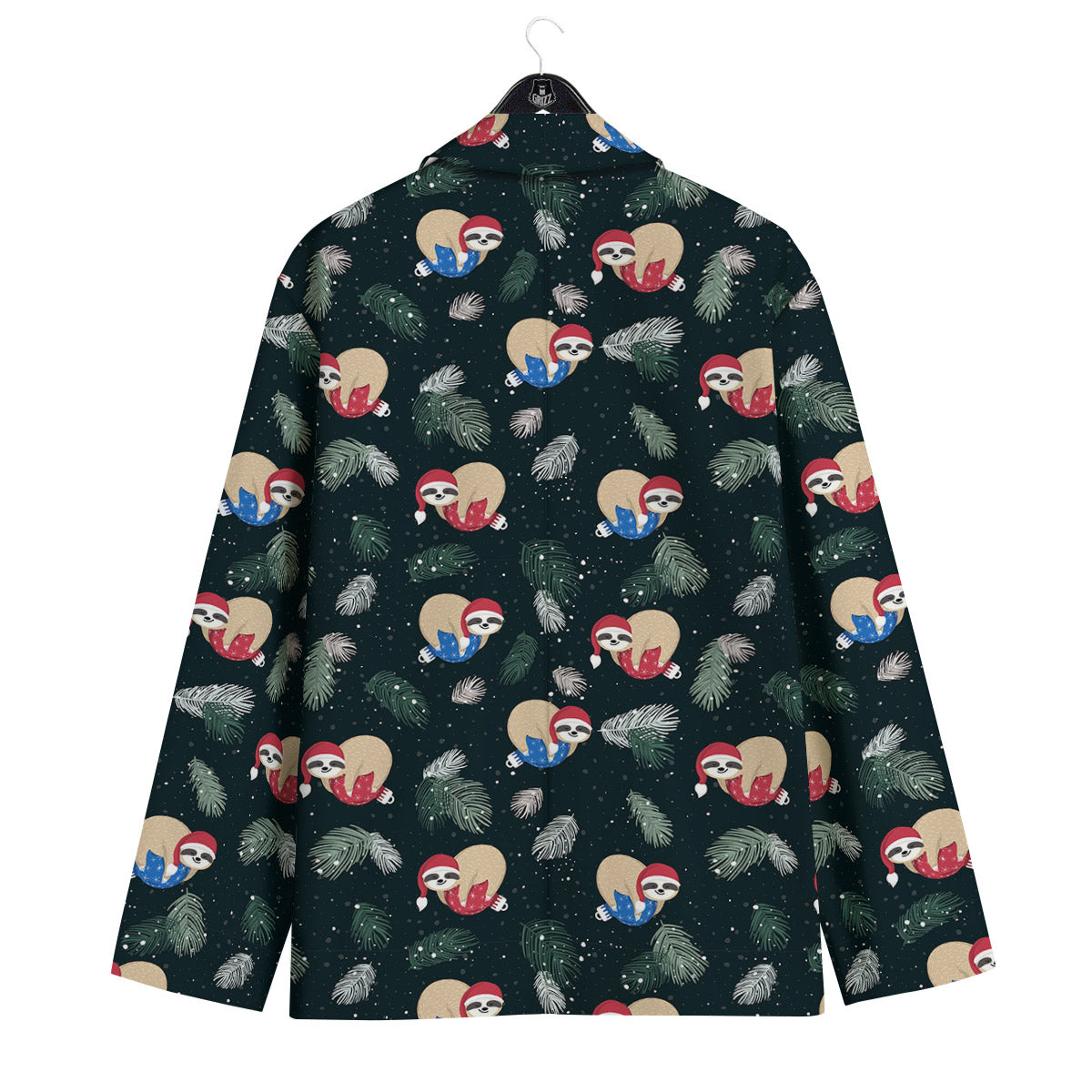 Sloths Sleeping Christmas Print Pattern Men's Sport Coat-grizzshop