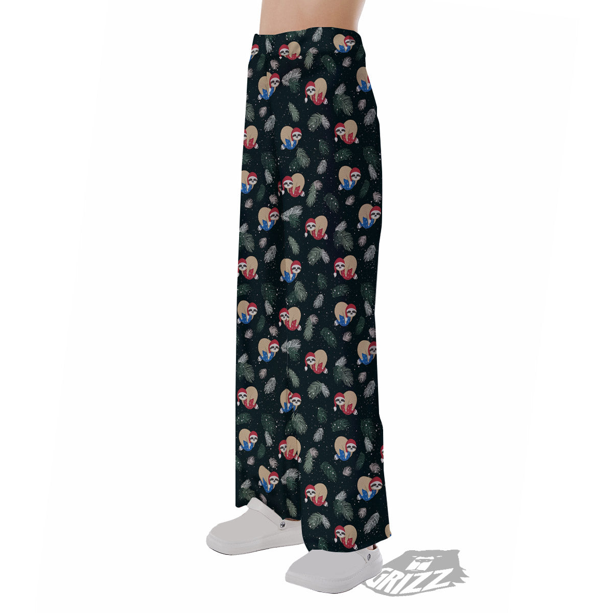 Sloths Sleeping Christmas Print Pattern Pajama Pants-grizzshop