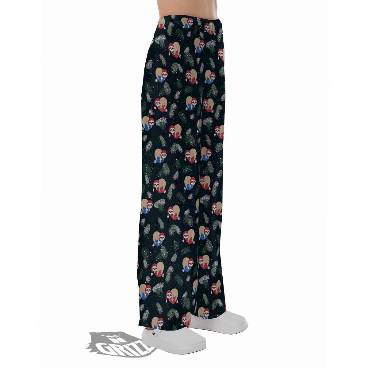 Sloths Sleeping Christmas Print Pattern Pajama Pants-grizzshop