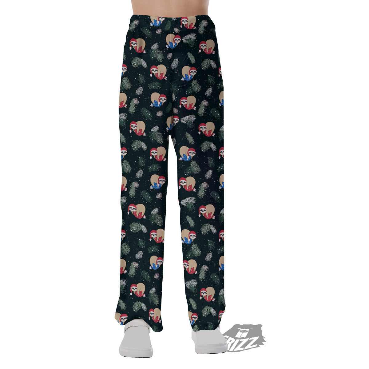 Sloths Sleeping Christmas Print Pattern Pajama Pants-grizzshop
