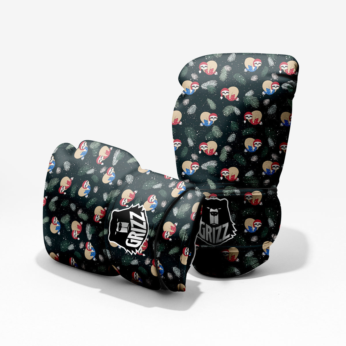 Sloths Sleeping Christmas Print Pattern Pro Boxing Glove