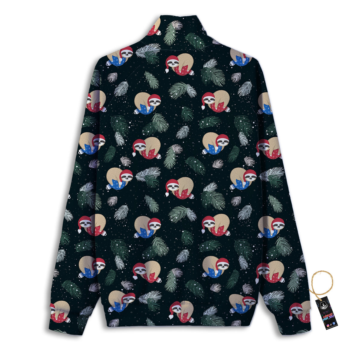 Sloths Sleeping Christmas Print Pattern Track Jacket-grizzshop