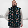 Sloths Sleeping Christmas Print Pattern Down Vest