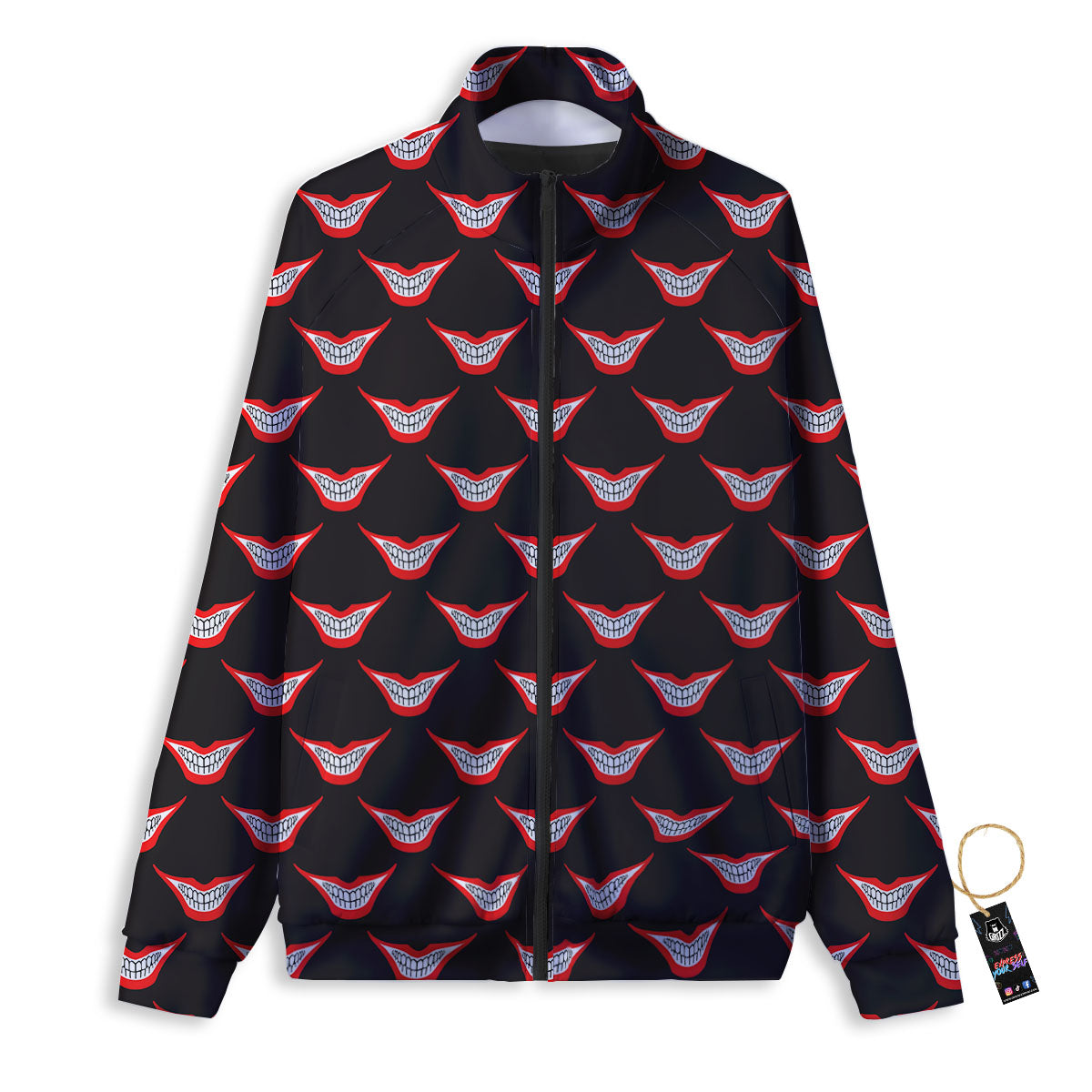 Smile Joker Print Pattern Track Jacket-grizzshop