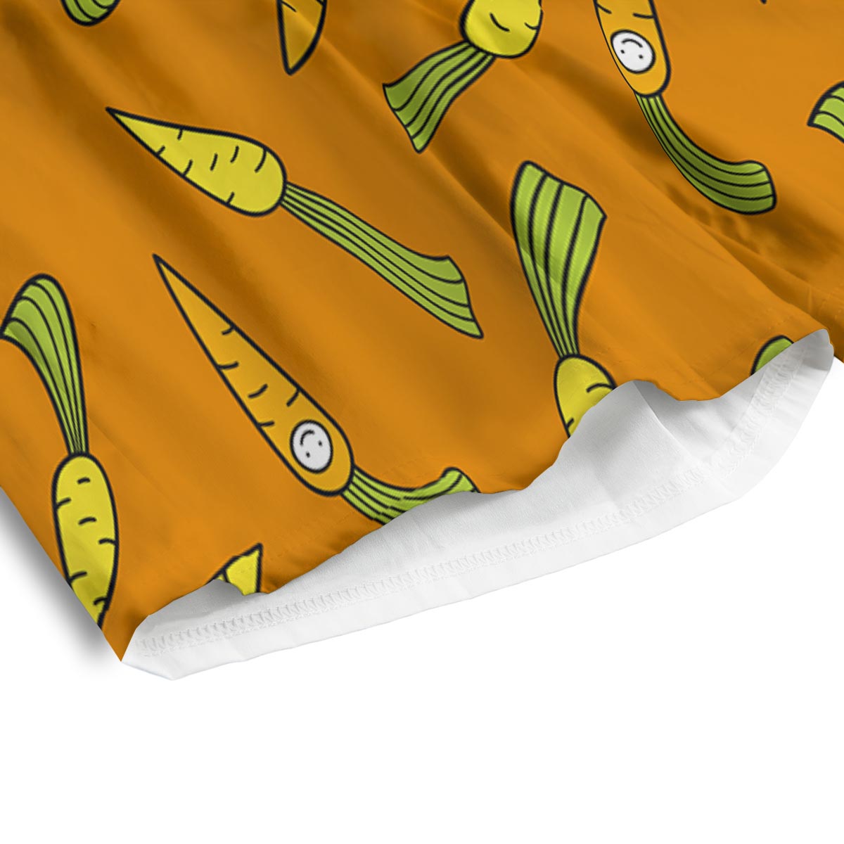 Smiley Carrot Print Pattern Men's Athletic Shorts
