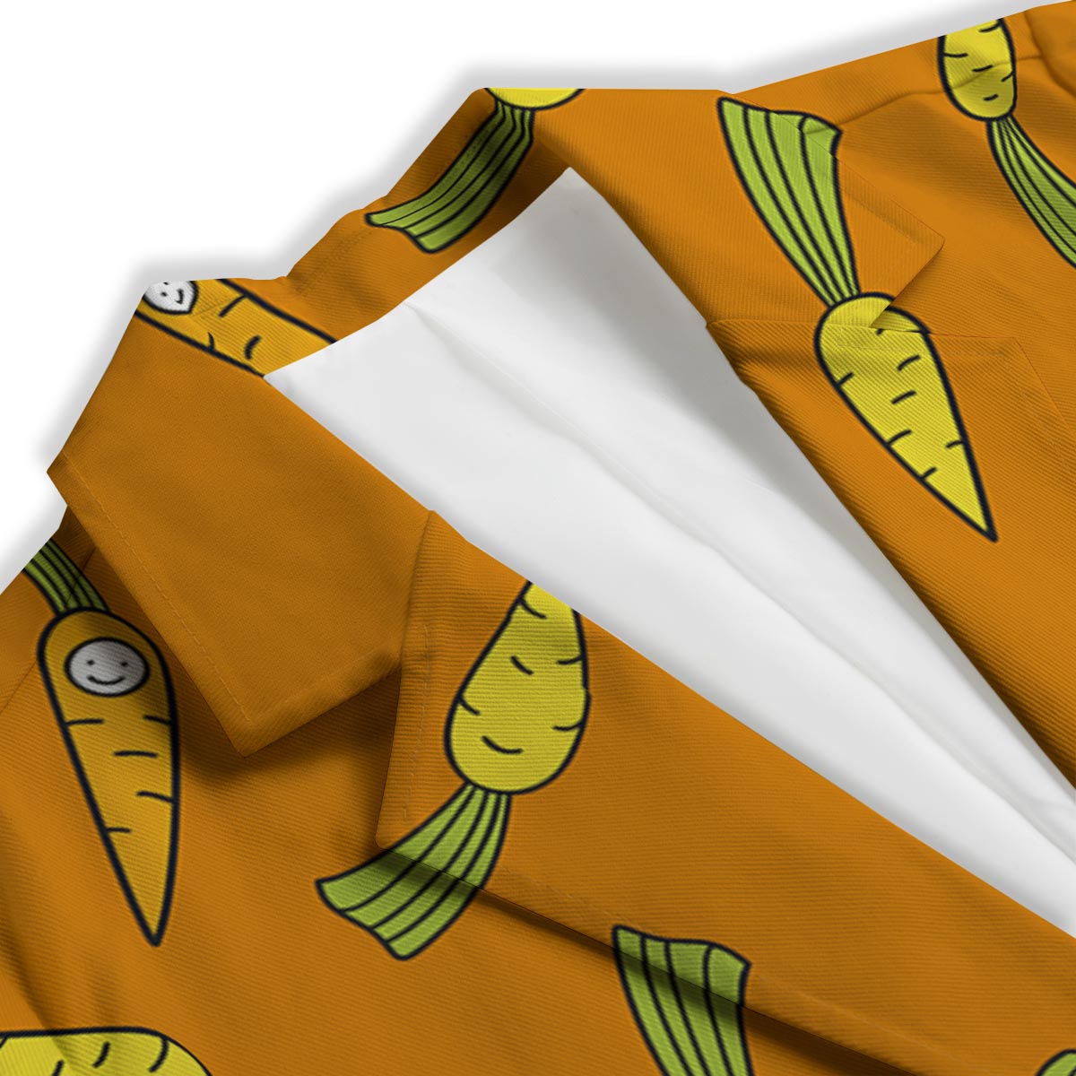 Smiley Carrot Print Pattern Women's Blazer-grizzshop