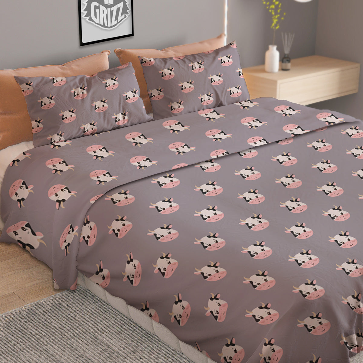 Scorpio Gold Print Duvet Cover Bedding Set