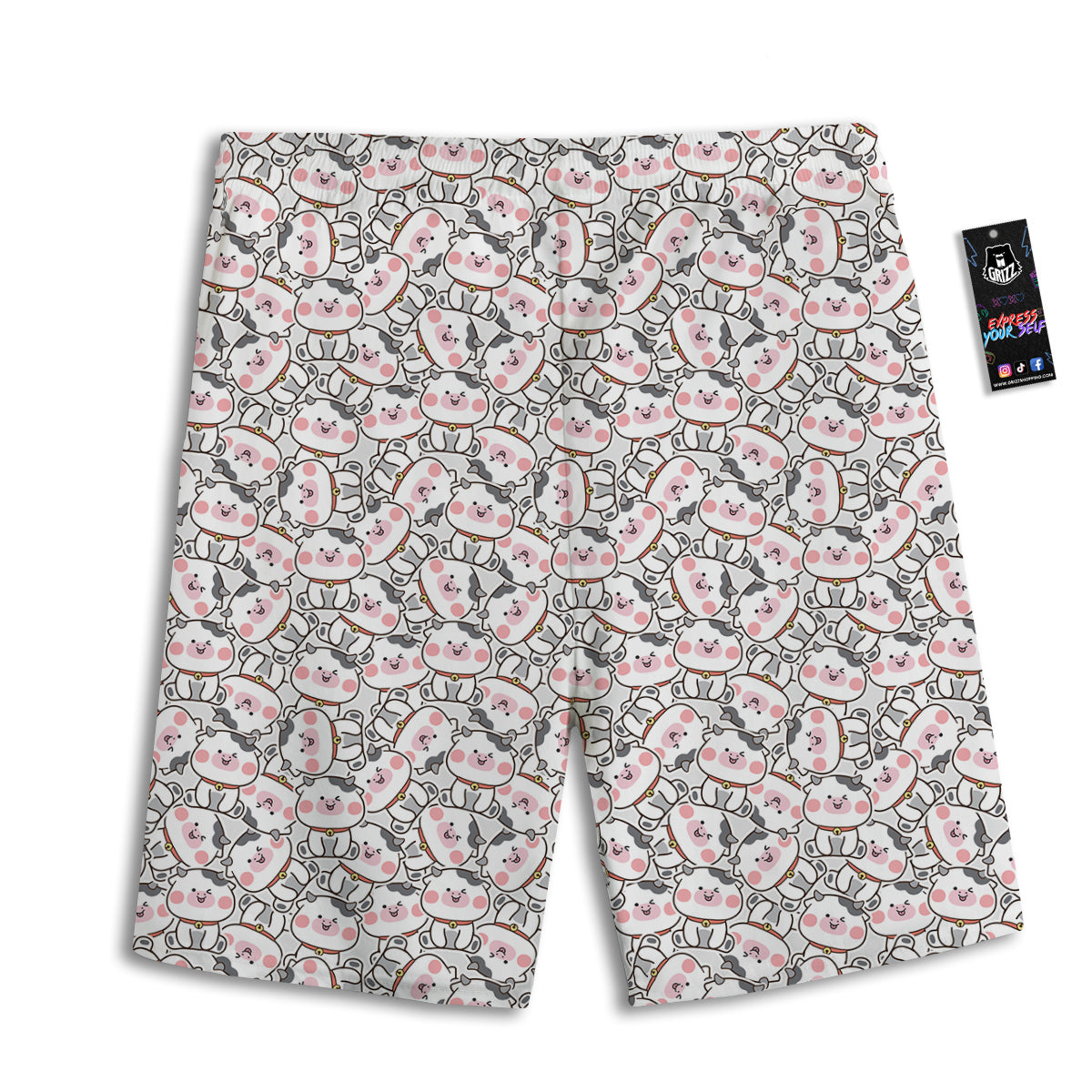 Spots Ladybug Print Pattern Men's Athletic Shorts