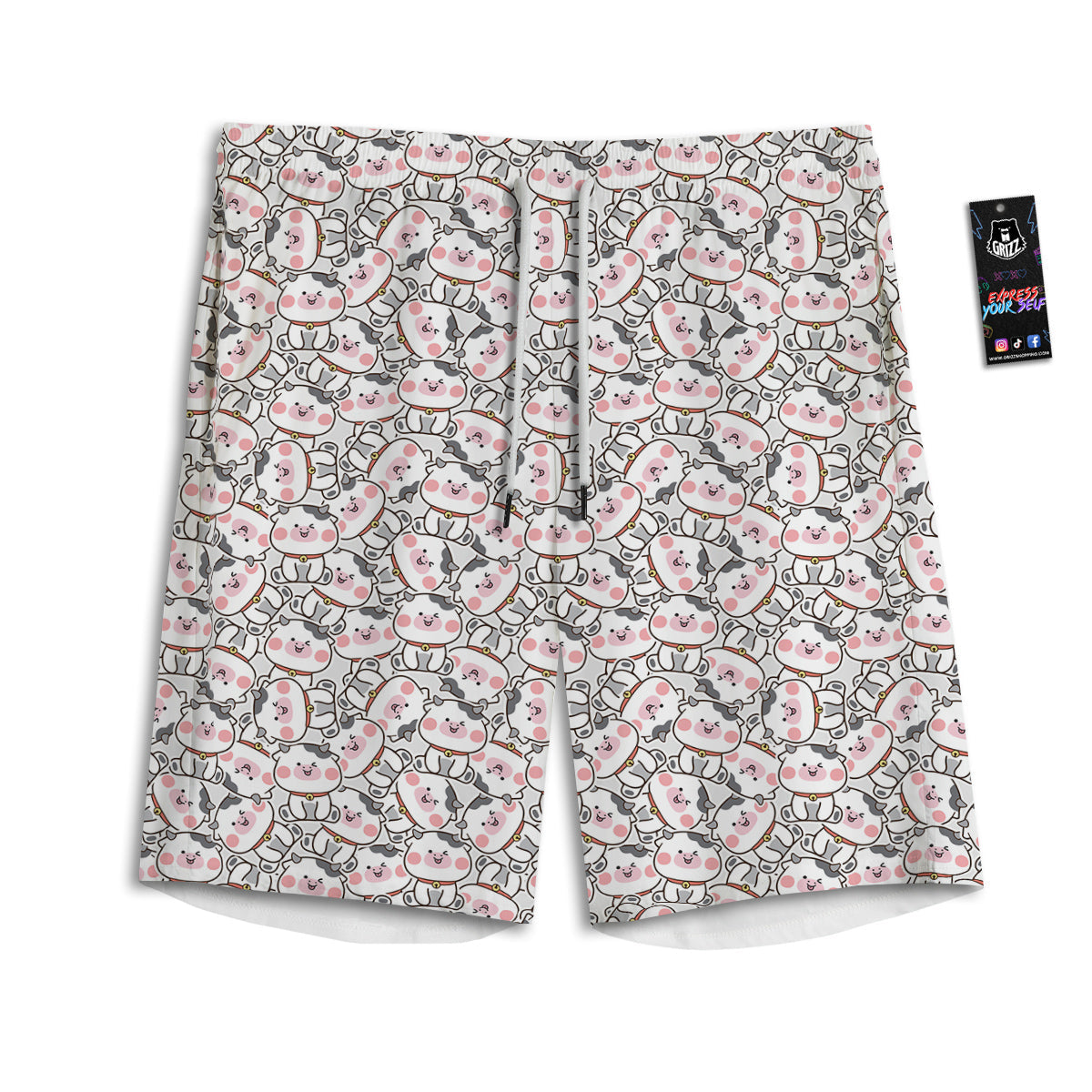 Spots Ladybug Print Pattern Men's Athletic Shorts