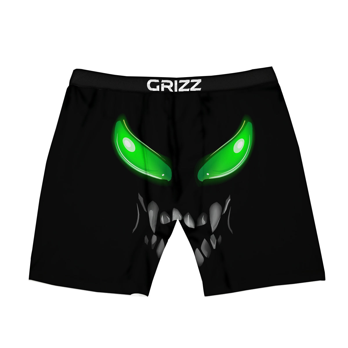 Smiley Face Monster Black Print Boxer Briefs-grizzshop